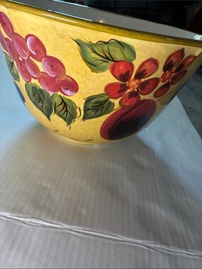Large Raymond Waites Hand Painted Serving Bowl Microwave and Dishwasher Safe
